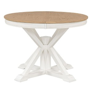 NicBex Dining Table for 4 Kitchen Table Retro Functional Extendable Oval Dining Table for 4 with Leaf for Kitchen and Dining Room - 1 of 4