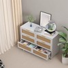 6-Drawers Rattan Storage Cabinet Rattan Drawer,for Bedroom,Living Room - 3 of 4