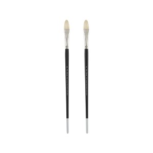 Creative Mark Pro Stroke Premium White Chungking Hog Bristle Artist Paint Brush - Filbert - Natural Bristle Brush w/ Great Control Suitable for Oils, - 1 of 4