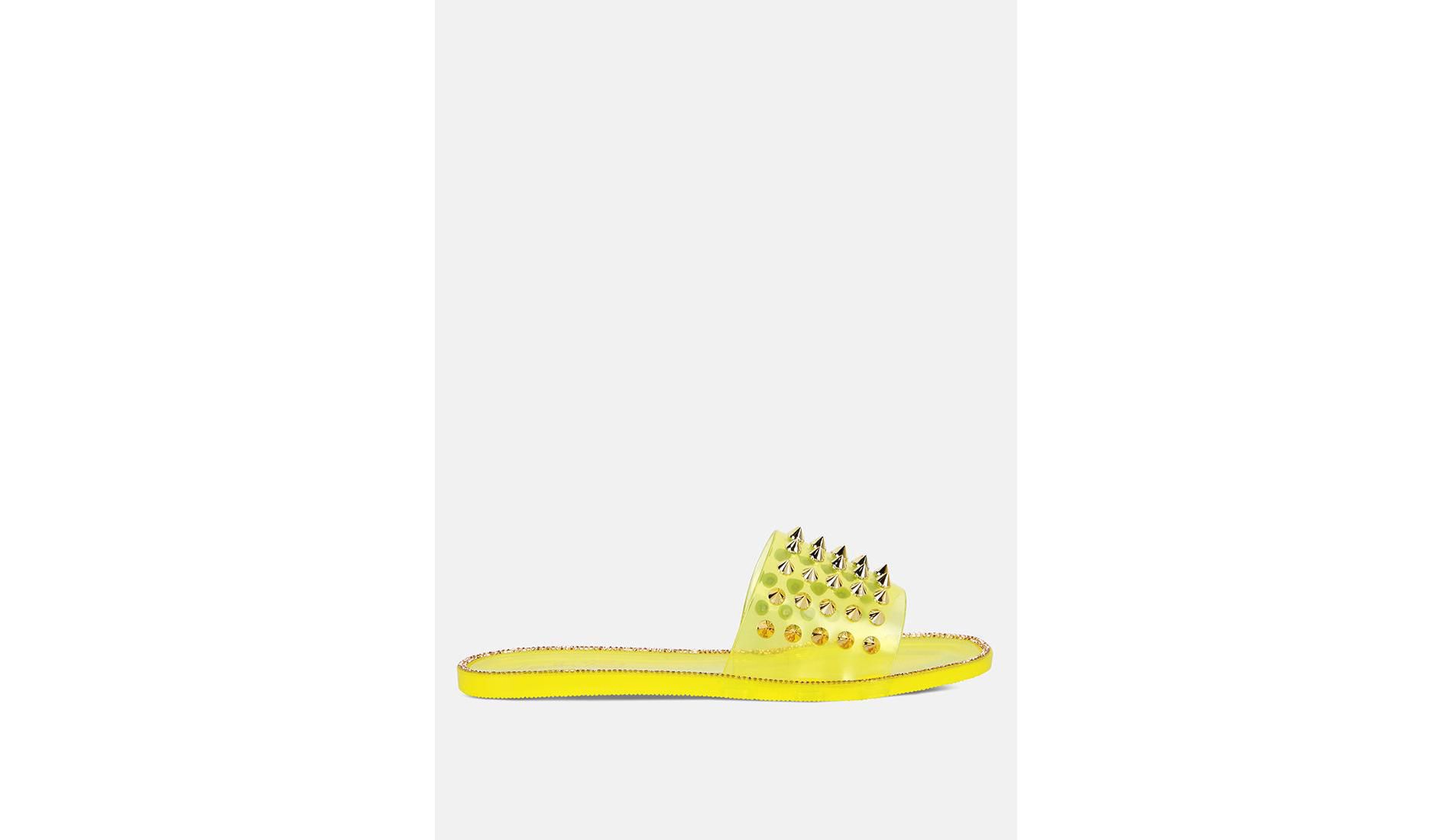 Bolly Punk Stud Clear Jelly Flats