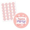 Big Dot of Happiness Pajama Slumber Party - Girls Sleepover Birthday Party Circle Sticker Labels - 24 Count - image 2 of 4