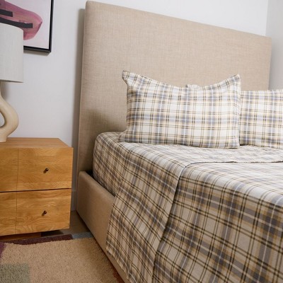 Lintex Linens Melly Plaid 100% Cotton 4-Piece Flannel Sheet Set – Cozy, Durable & Comfortable Winter Bedding -Queen — фото 2