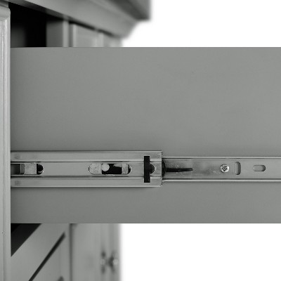 Julia 50'' Gray Stainless Steel Top Kitchen Island Set with X-Back Stools