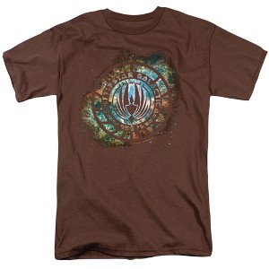 Men's Battlestar Galactica (New) Emblem Knock Out T-Shirt - 1 of 4