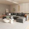 VYNXARIA Sectional Sofa with Storage Function,123" Sofa Bed with Ottoman,6 Seat Sectionals Chaise for Living Room,Chenille - 4 of 4