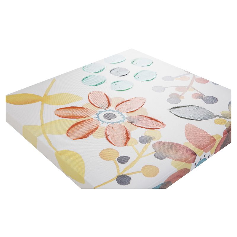 (Set of 2) 20&#34; Square Sweet Florals Canvas with Hand Embellishment - Intelligent Design, 5 of 7