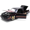1987 Buick Grand National Black with Matt Red Hood and Stripes "Bigtime Muscle" Series 1/24 Diecast Model Car by Jada - 2 of 4