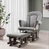 Child Craft Cozy Glider Rocker and Ottoman Set, Padded Cushion with Convenient Storage Pockets, Solid Wood Base & Frame - 2 of 4