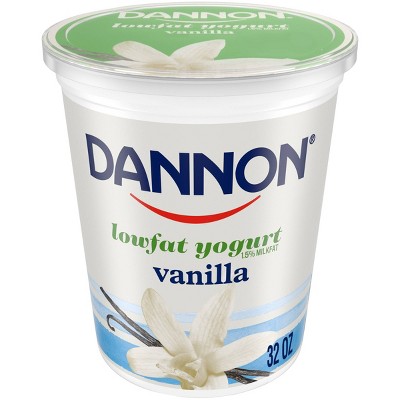 Dannon Low Fat Non-GMO Project Verified Vanilla Yogurt - 32oz Tub