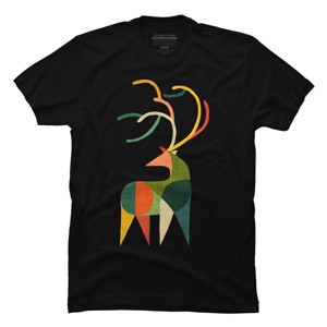 Men's Design By Humans Geometric deer By radiomode T-Shirt - 1 of 2