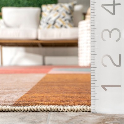 Kristy Multicolor Synthetic Flat Woven Washable Area Rug