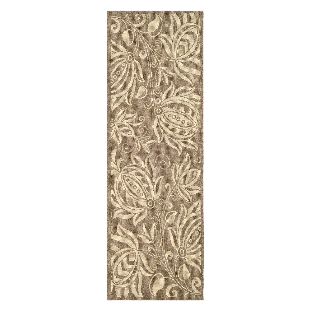 2'3inX6'7in Rectangle Gori Patio Rug Brown/Natural - Safavieh