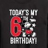 Girls' - Disney - Today's My 6th Birthday Graphic Long Sleeve Fleece Sweatshirt - 2 of 4