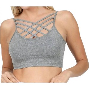 Women's Strappy Seamless Bralette - ZENANA - 1 of 2