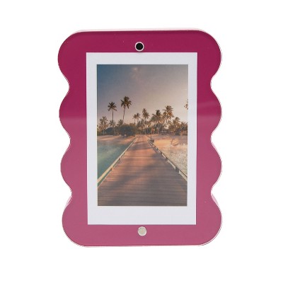 New View Wavy Photo Frame Dark Pink