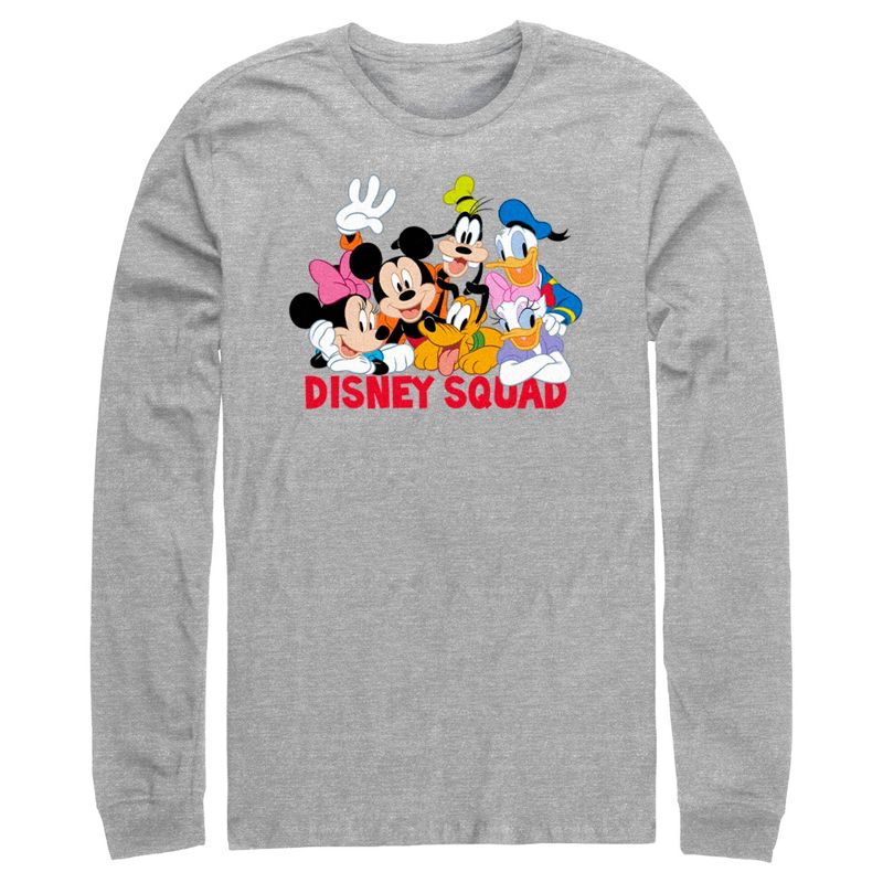 Men's Mickey & Friends Disney Squad Group Shot Long Sleeve Shirt, 1 of 5