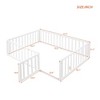 CAVINAS Full Size Wood Montessori Bed,Modern Floor Bed Frame with Safety Fence and Door,Toddler Bed for Bedroom - 3 of 4