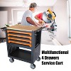Belatt 4-Drawer Garage Organizer Cart - Heavy-Duty Tool Chest with Wooden Top, Adjustable Shelf & 45KG Ball-Bearing Slides - 3 of 4