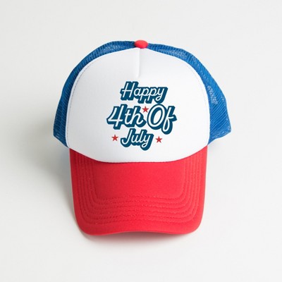 Simply Sage Market Happy 4th Of July Stars Adult Foam Trucker Hat