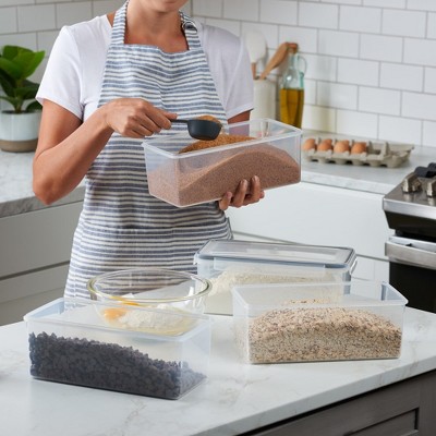 Clear BPA-Free Plastic Airtight Food Storage Jar Set