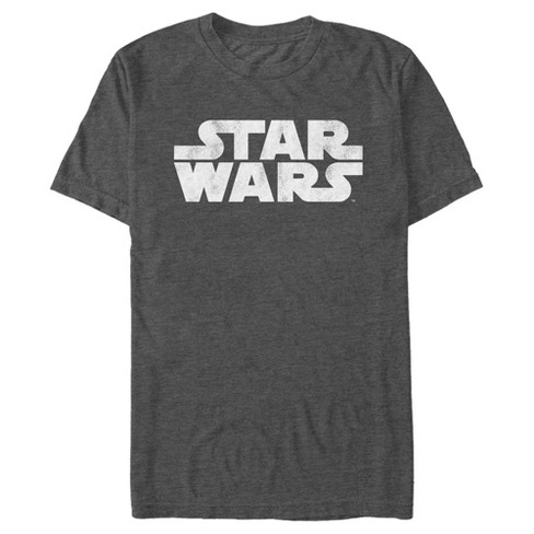 Men s Star Wars Classic Logo For Fans T shirt Charcoal Heather