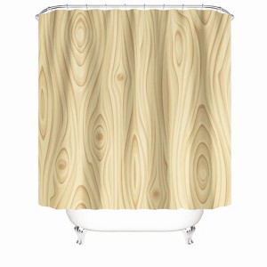 Annual Ring Plank Shower Curtains for Bathroom Waterproof Fabric Bath Curtain Durable Soft Stylish Bathroom Decor 72x72 Inch - 1 of 1
