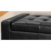 Modern Upholstered Guernsey Ottoman Leather PU Storage Ottoman Traditional for living room-Christopher Knight Home - 3 of 4