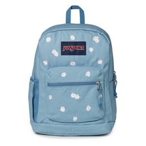 jansport light blue backpack amazon Cross Town Plus - Large Main Compartment, Side Water Bottle Pocket, 15-Inch Padded Laptop Sleeve providing support even when carrying heavier loads JanSport SuperBreak Plus Backpack with