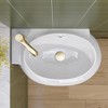 16.9 x 11.3 x 5.9 in. Ceramic Wall-Mounted Bathroom Mini Vessel Sink with Single Wall Hung Left Faucet Hole in White - 3 of 4