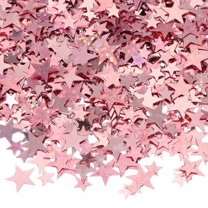 Unique Bargains Party Supply Plastic Lightweight Waterproof Twinkle Metallic Stars Foil Confetti 0.13 Ibs - 1 of 4