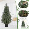 Acekool 4 FT Artificial Topiary Cedar Trees, 2 PCS Artificial Plants UV Rated Fake Plants for Front Porch Decor, Living Room - 3 of 4
