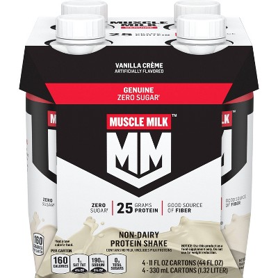 Muscle Milk Vanilla Crème Protein Shake - 4pk/11 fl oz Bottles