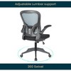 LeisureMod Newton Ergonomic Mesh Office Chair – Adjustable Height, Smooth Swivel, Comfortable Support for Work and Home Offices, Grey - 4 of 4