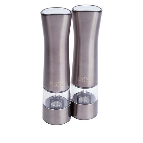 July Home Premium Gravity Electric Salt And Pepper Grinder, Battery Operated,  Led Light : Target