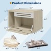 Cat Litter Box Enclosure, Wooden Cat Washroom Furniture with Barn Door, Hidden Litter Box Cabinet, Dog Proof Flip-down Opening Litter Box - 2 of 4