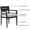 Nicbex 5 PCS Outdoor Dining Sets 1 Aluminum Square Dining Table&4 Barrel Chairs,Patio Conversation Sets with Umbrella Hole for Poolside&Backyard,Black - 2 of 4