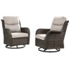 Outdoor Swivel Rocker Patio Chairs - 360 Degree Swivel Glider Seating Wicker Rocking Chairs Set of 2 with High Back for Porch Balcony Deck - 2 of 4
