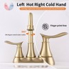 Brushed Nickel 2-Handle Bathroom Faucet with Pop-up Drain, Supply Hoses, 360� High Arc Swivel Spout, Centerset for Vanity Sink - 2 of 4