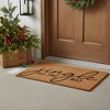 HomeRoots 17" X 29" Brown And Black Christmas Outdoor Coir Door Mat - 2 of 4