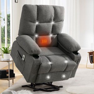 NicBex Cotton Lift Recliner Chair for Elderly,Massage Chairs with 8-Point Vibration Massage and Lumbar Heating,Reclining Chairs for Living Room - 1 of 4