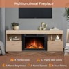 R.W.FLAME 59" Fireplace Tv Stand Mantel Wood Surround Firebox Freestanding, Infrared Quartz Heater Adjustable Led Flame, Remote Control, PECAN - 4 of 4