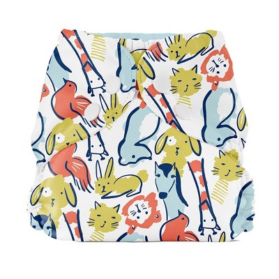 Image of Esembly Cloth Diaper Outer Reusable Diaper Cover & Swim Diaper - Fuzzy Friends - Size 2
