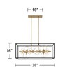 Possini Euro Design Fitzgerald Black Gold Linear Pendant Chandelier 38" Wide Modern Clear Glass 12-Light Fixture for Dining Room - 4 of 4