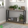 Small Entryway Table 43" Narrow Console Table w/ Shelves 2-Tier Entryway Table - 2 of 4