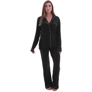 #FollowMe Womens Rayon-Spandex Pajama Pant Set  Flexible & Cozy Sleepwear - 1 of 3
