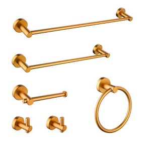 6 Piece Bathroom Towel Rack Set Wall Mount - 1 of 4
