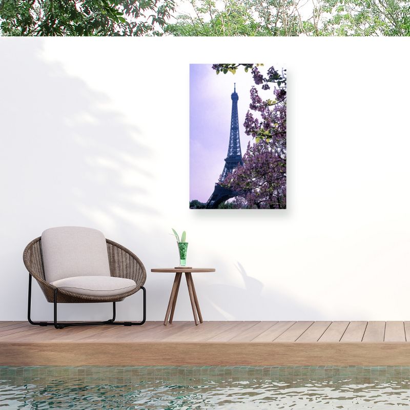 "Eiffel Tower with Blossoms" Outdoor Canvas, 1 of 8
