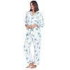 Casual Nights Women's Flannel Long Sleeve Button Down Pajama Set - 3 of 4
