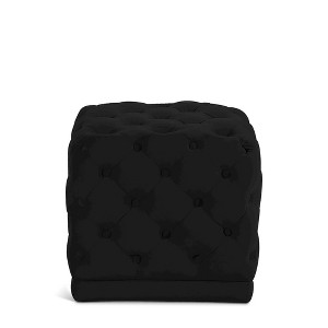 Meridian Furniture,Stella Velvet Ottoman/Stool - 1 of 4