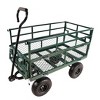 VYNXARIA Wagon Cart Garden cart trucks make it easier to transport firewood,green double fence utility cart - 4 of 4